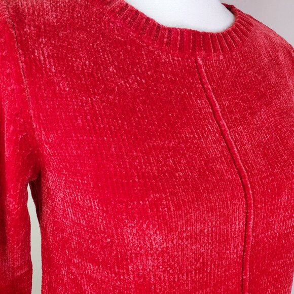 Style & Co Womens Red Chenille Sweater PS - Picture 2 of 10